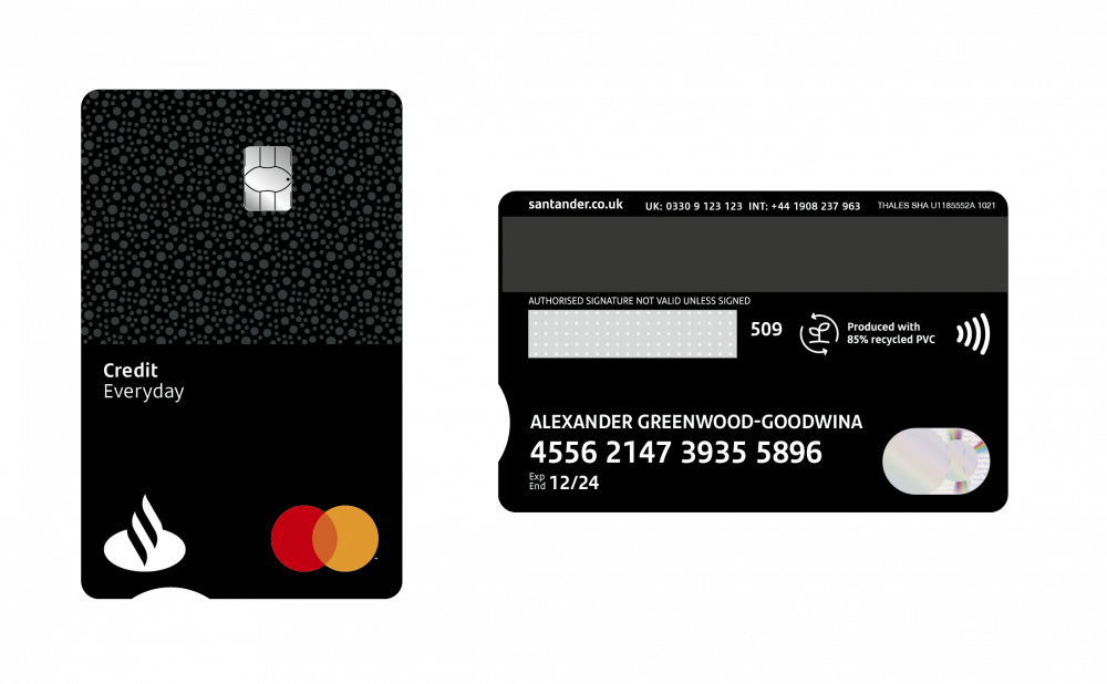 Your bank card Santander UK