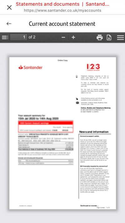 Paper Free And E-Documents | Santander UK