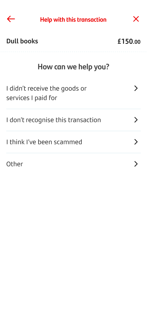 Help with this transaction screen, showing help options.