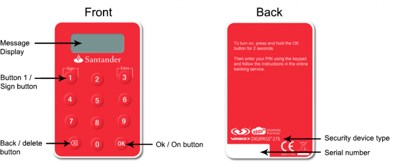 Security devices | Santander Corporate and Commercial Banking